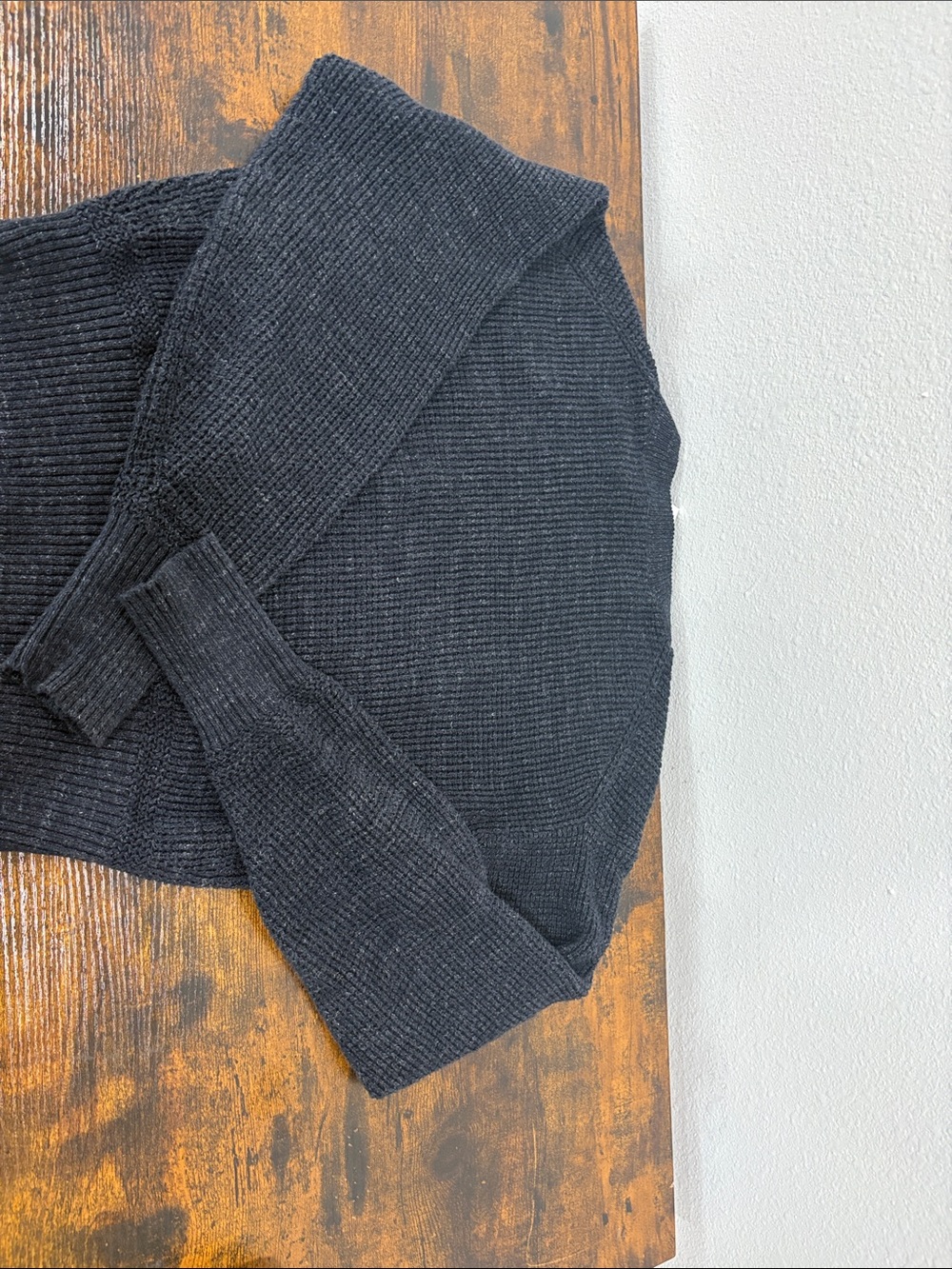 Buck Mason Women’s Small Seafarer Cotton Sweater Marled Dark Navy $188 - Picture 4 of 4